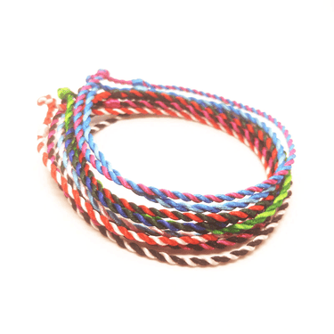 Tibetan Hand Tied for MEDITATION BRACELETS - Bundle of 10 -Fit 6